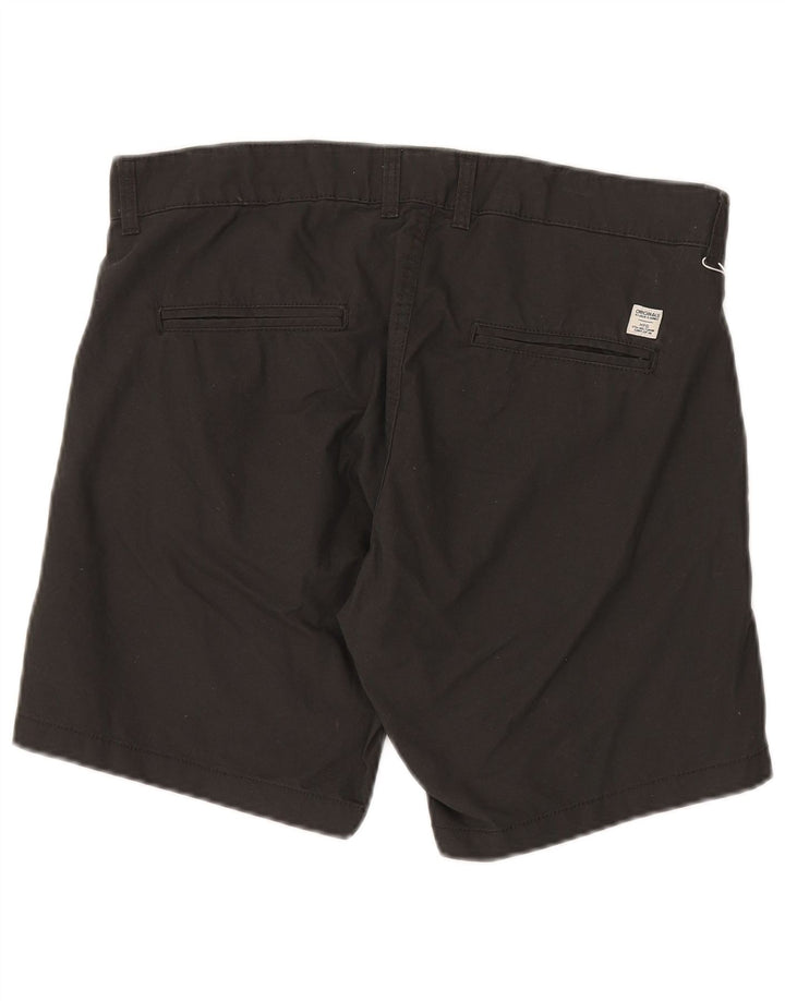 JACK & JONES Mens Regular Fit Chino Shorts W36 Grande Algodão Preto