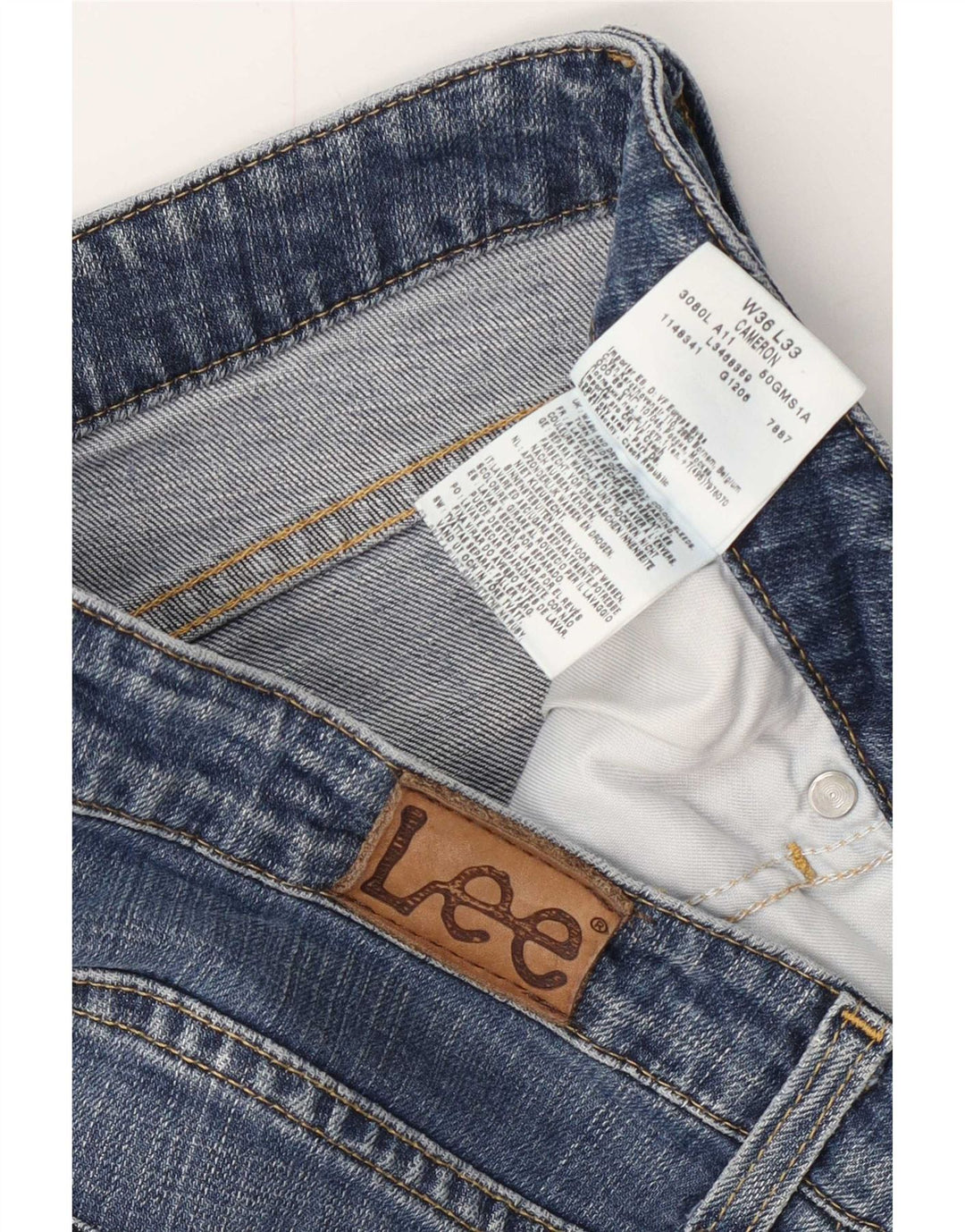 Lee Womens Cameron Bootcut Jeans W36 L28 Azul Algodão