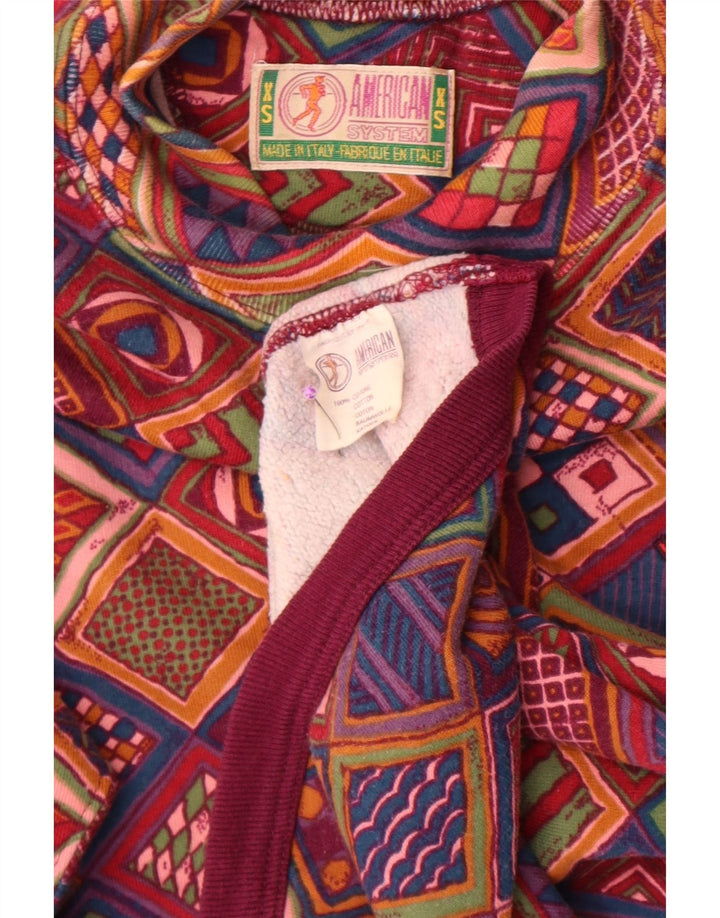 Jumper de moletom feminino American System UK 6 XS patchwork multicolorido