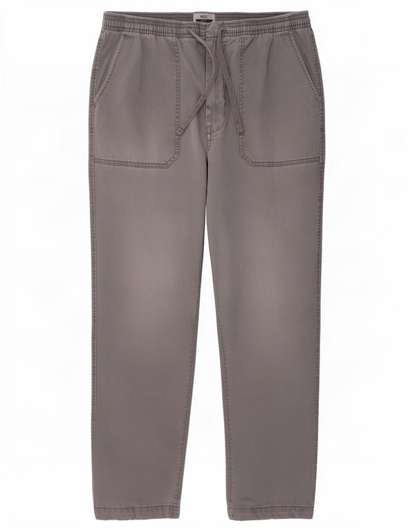 Calça masculina Marks & Spencer W33 L29 algodão cinza
