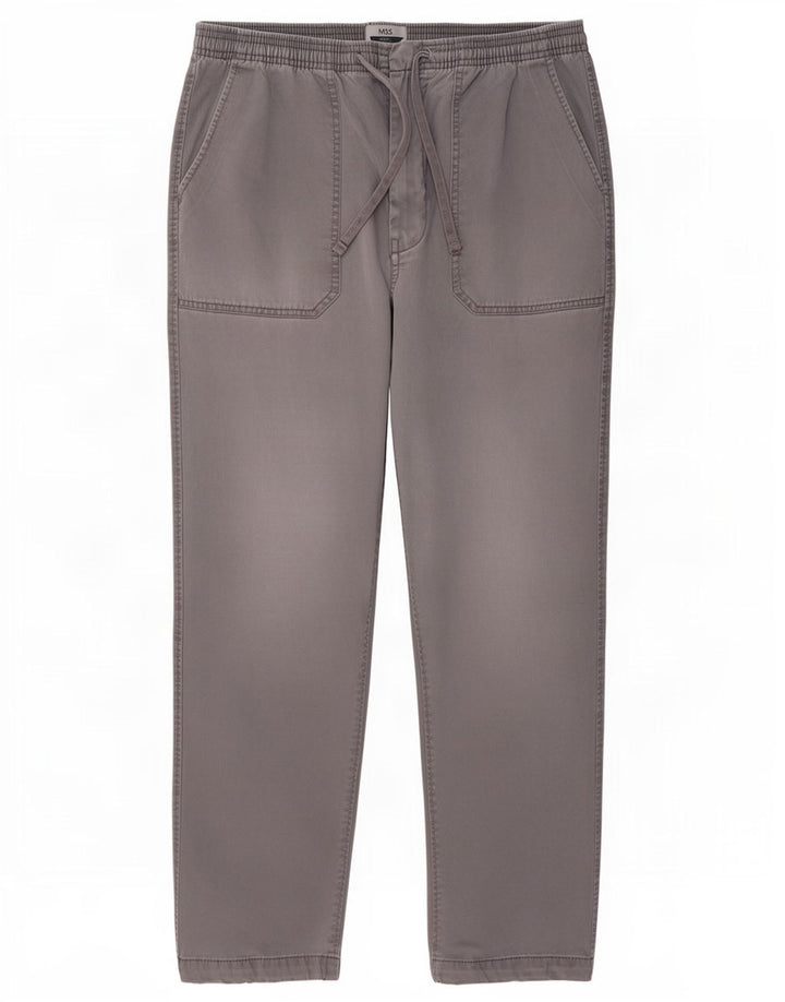 Calça masculina Marks & Spencer W33 L29 algodão cinza