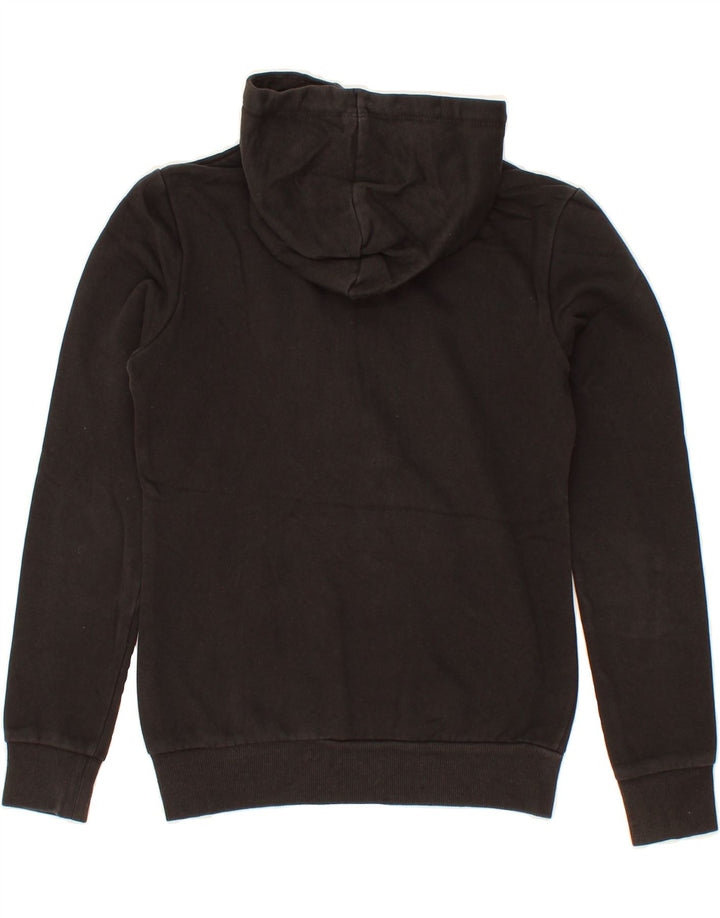 PUMA Womens Graphic Hoodie Jumper UK 2 2XS Black Cotton Vintage Puma and Second-Hand Puma from Messina Hembry 