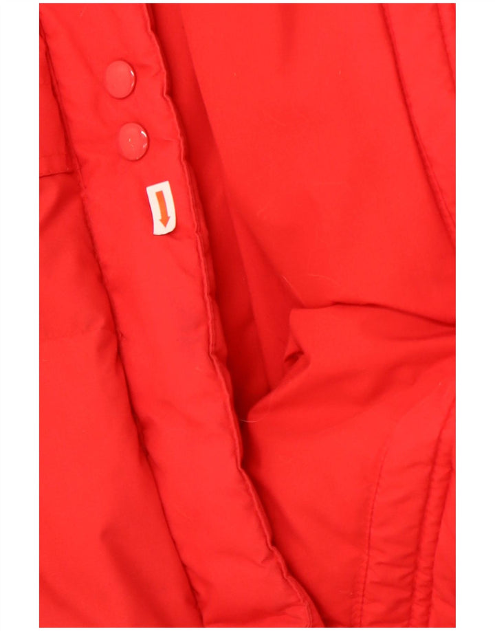 Casaco acolchoado de grandes dimensões das mulheres do vintage poliéster vermelho pequeno UE 36/38