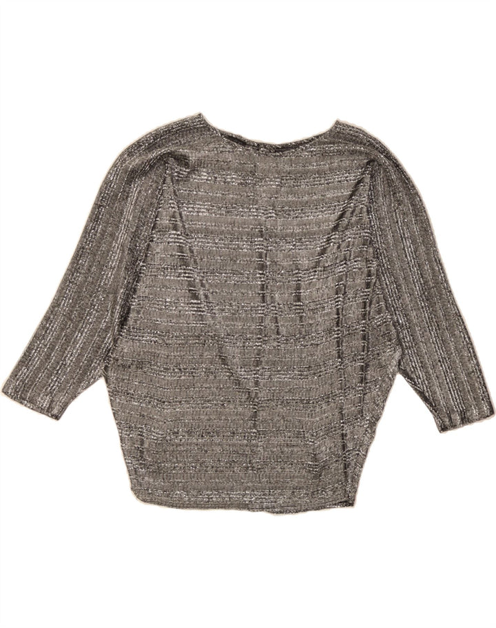 VINTAGE Womens Batwing Blouse Top UK 18 XL Silver Vintage Vintage and Second-Hand Vintage from Messina Hembry 