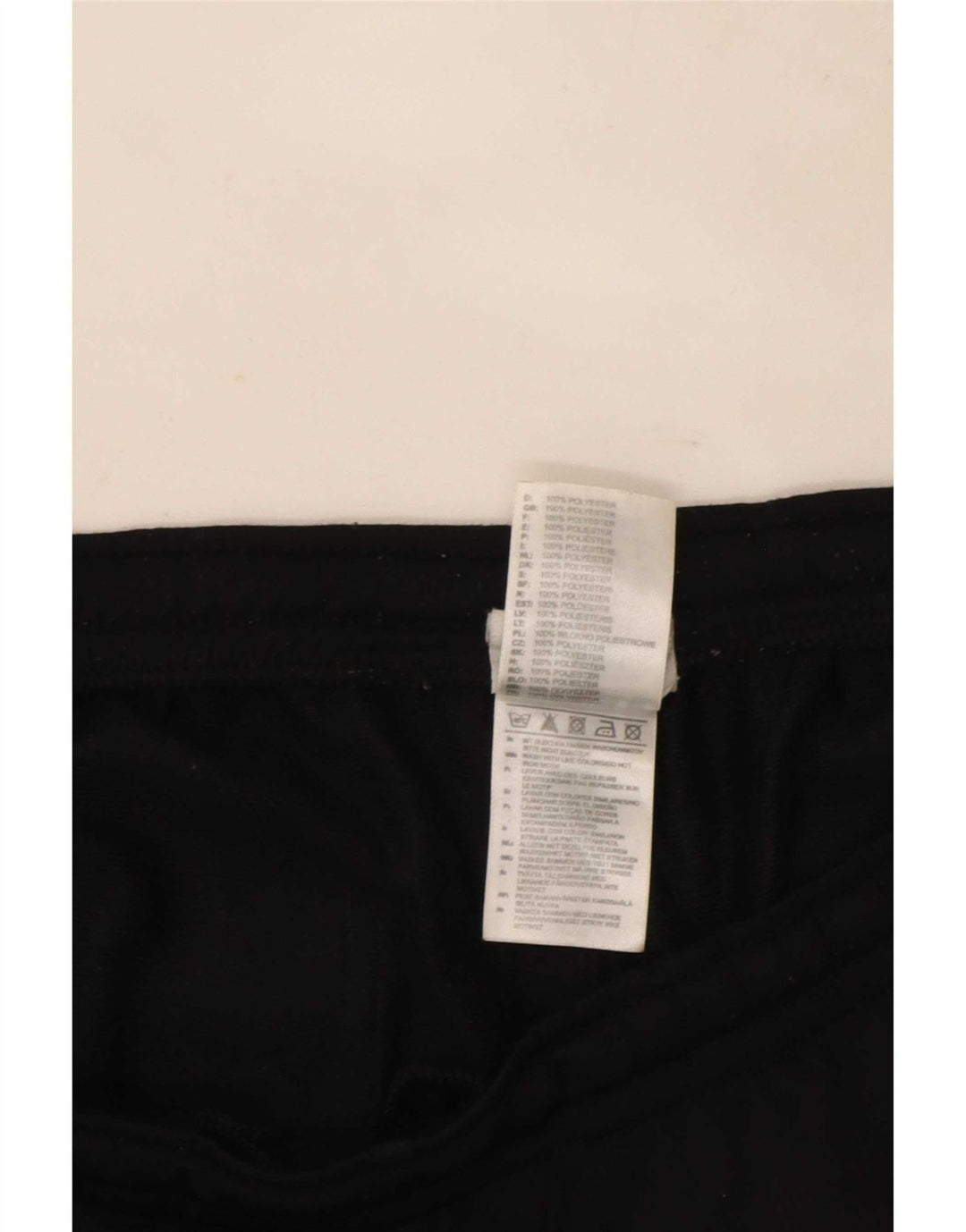 Calça de treino masculina Adidas Joggers UK 38/40 poliéster preto médio