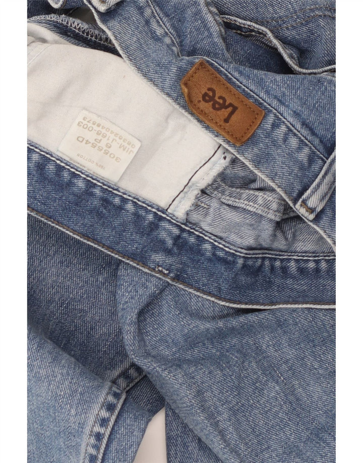 Lee Womens Petite Straight Jeans US 6 Médio W28 L28 Algodão Azul