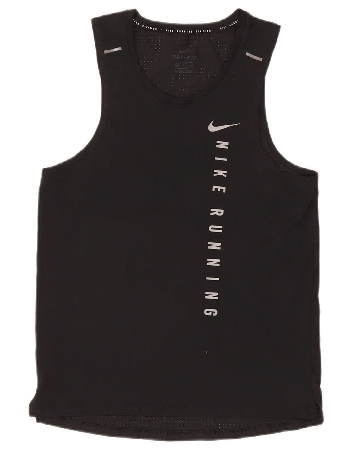 Colete gráfico Nike masculino Dri Fit Top pequeno poliéster preto