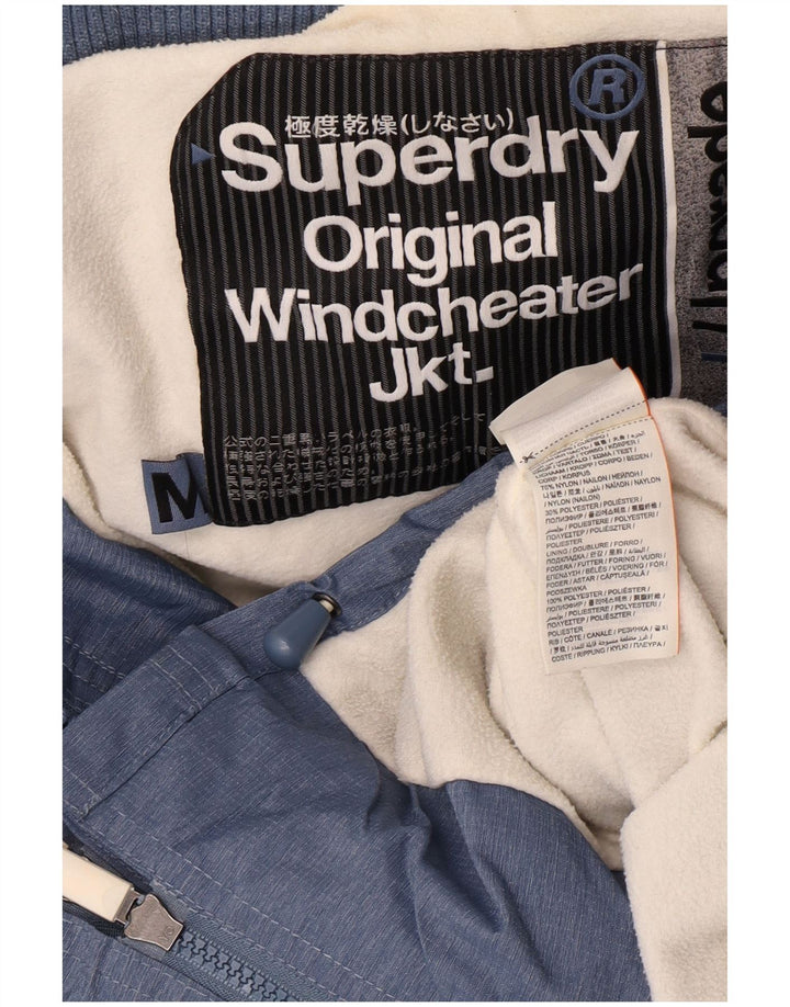 Jaqueta corta-vento feminina Superdry UK 14 azul médio
