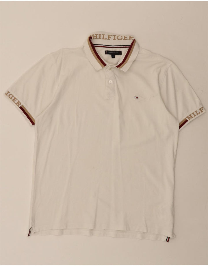 Camisa polo masculina TOMMY HILFIGER XL algodão branco
