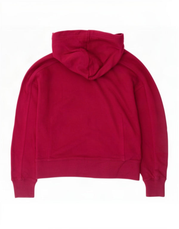 Calvin Klein Jeans Mulher Oversized Hoodie Jumper UK 6 XS Algodão Rosa