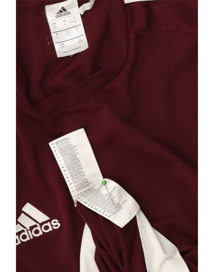 Camiseta masculina Adidas Climalite grande poliéster marrom