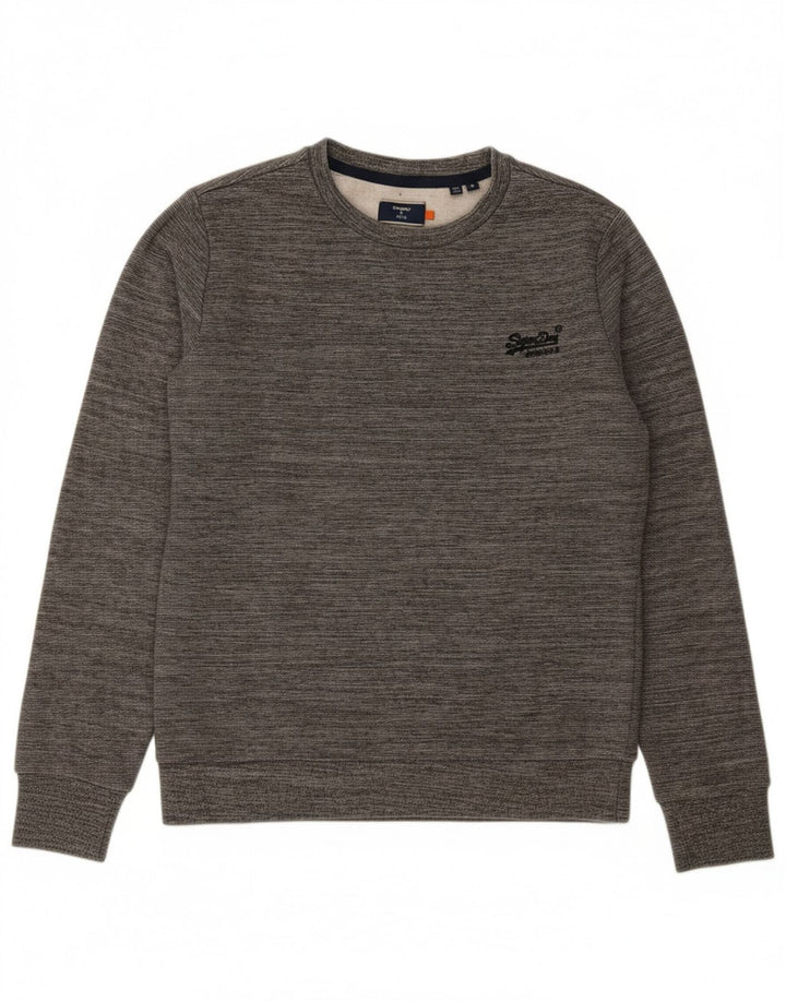SUPERDRY moletom masculino jumper médio azul marinho algodão