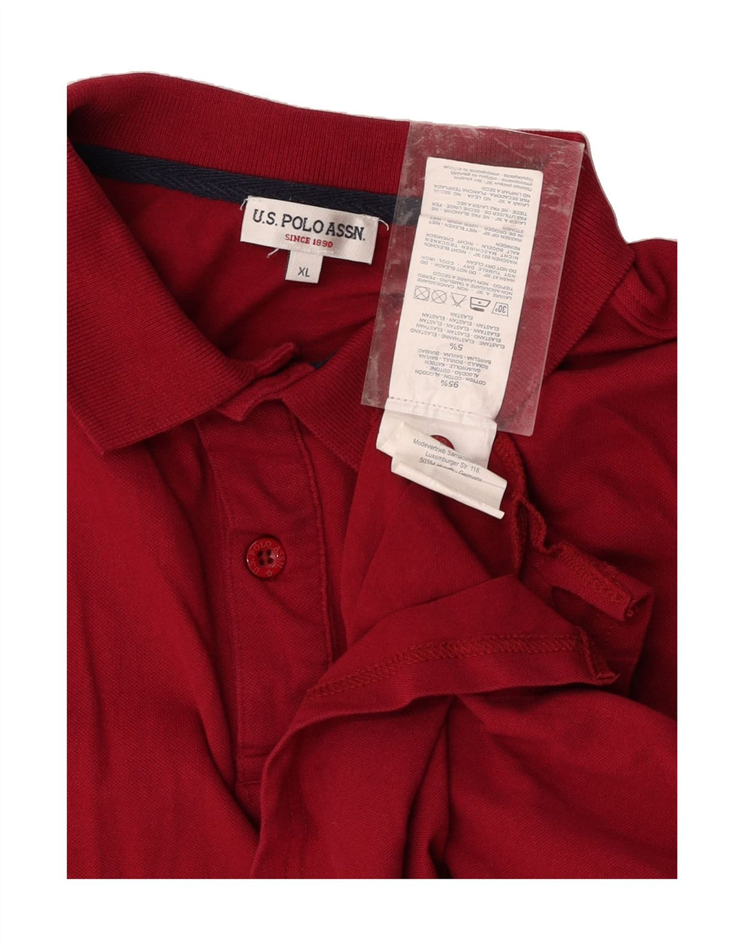 U.S. POLO ASSN. Mens Polo Shirt XL Red Cotton Vintage U.S. Polo Assn. and Second-Hand U.S. Polo Assn. from Messina Hembry 