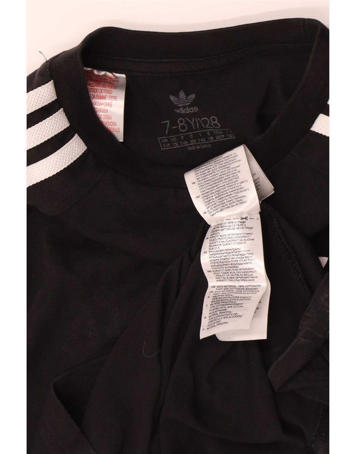 Top Adidas Menino Manga Comprida 7-8 Anos Algodão Preto