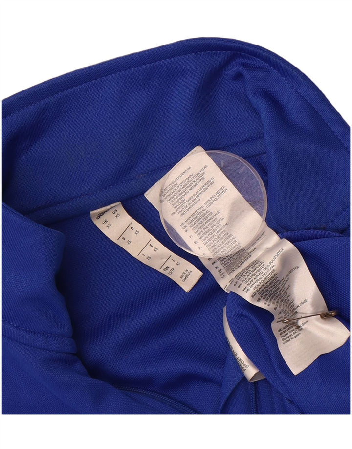 ADIDAS Mens Climalite Zip Neck Pullover Treino Top XS Azul Poliéster