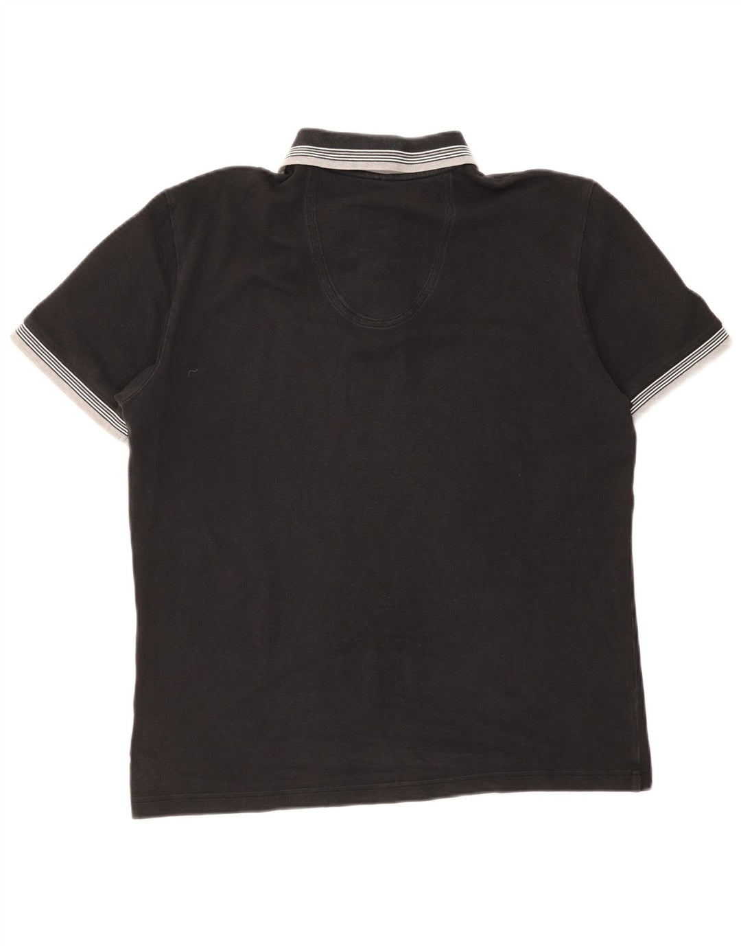 Camisa polo masculina Hugo Boss grande listrada preta