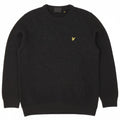 Suéter masculino LYLE & SCOTT com gola redonda e lã cinza médio