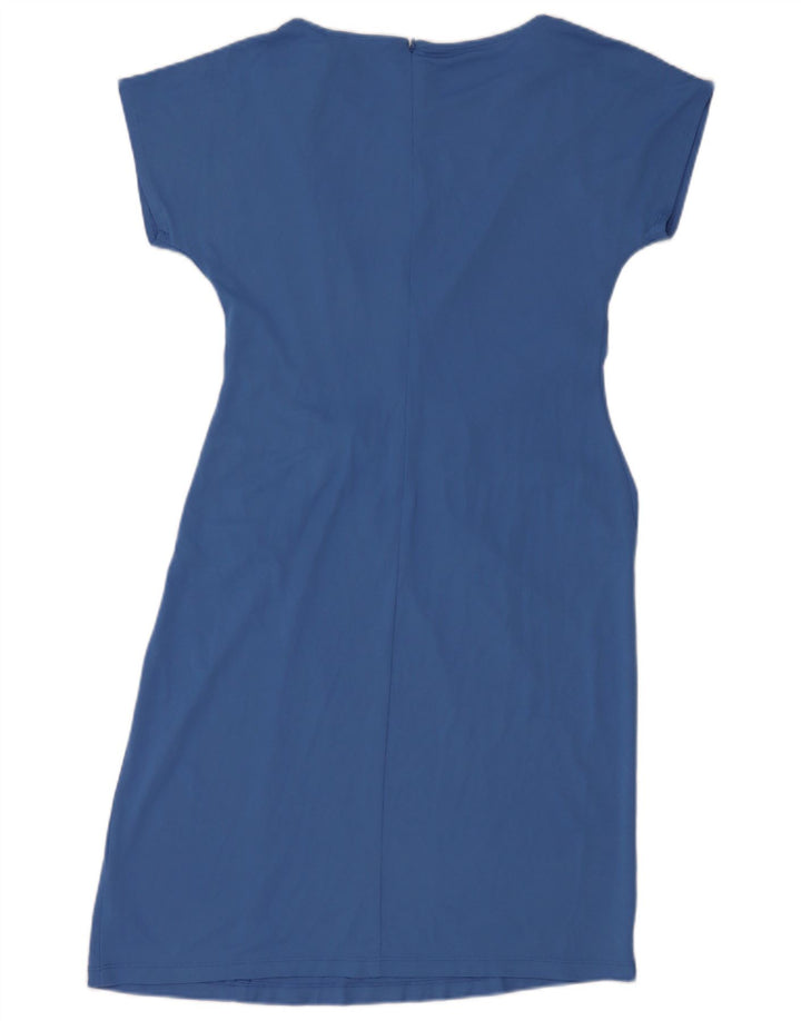 Vestido bainha feminino Ralph Lauren EUA 10 grande poliéster azul