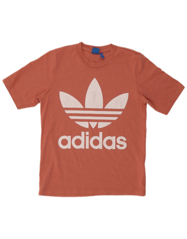 Adidas Mens Graphic T-Shirt Top Pequeno Algodão Rosa
