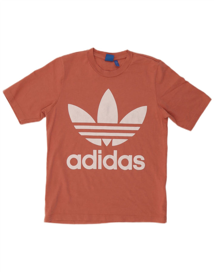 Adidas Mens Graphic T-Shirt Top Pequeno Algodão Rosa