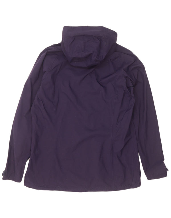 Jaqueta de chuva feminina com capuz Berghaus UK 16 grande poliamida roxa
