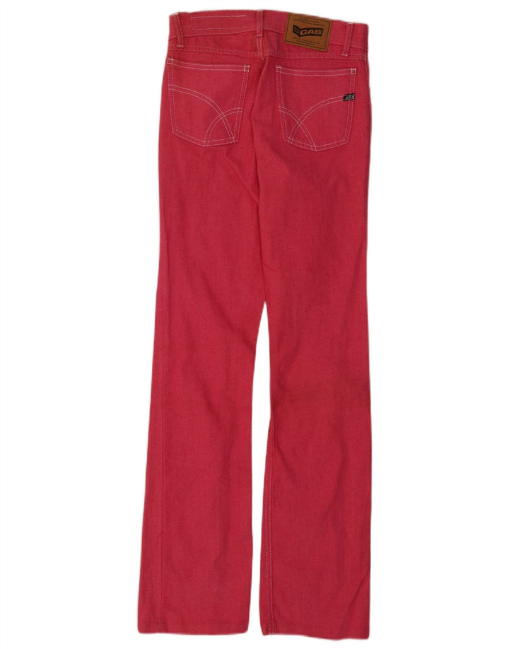 Jeans feminino Bootcut Gas W26 L31 algodão rosa