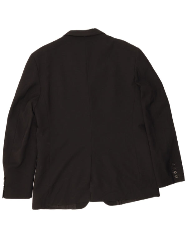 Jaqueta Blazer Sisley Masculina com 3 Botões IT 50 Grande Poliéster Preto