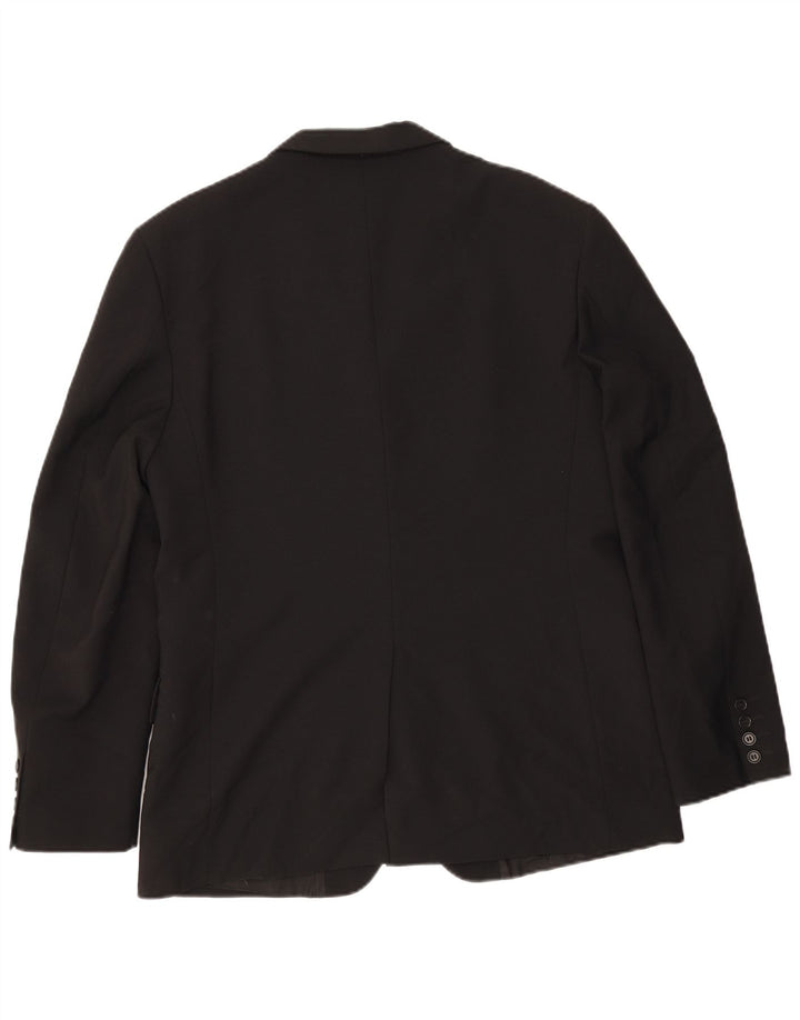 Jaqueta Blazer Sisley Masculina com 3 Botões IT 50 Grande Poliéster Preto