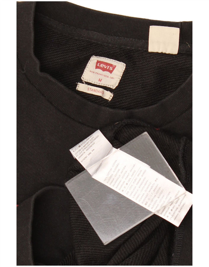Levi's moletom gráfico masculino jumper médio preto algodão