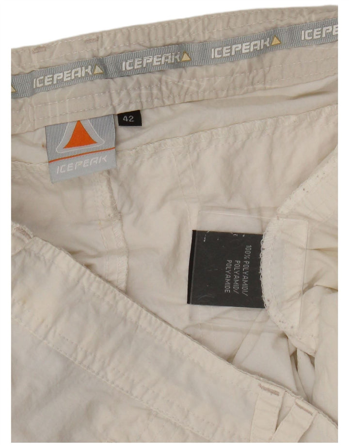 Shorts feminino Icepeak EU 42 grande W32 branco poliamida esportivo