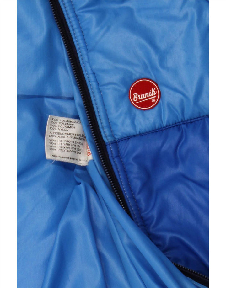 Jaqueta acolchoada feminina Brunik IT 48 XL azul colorblock poliamida