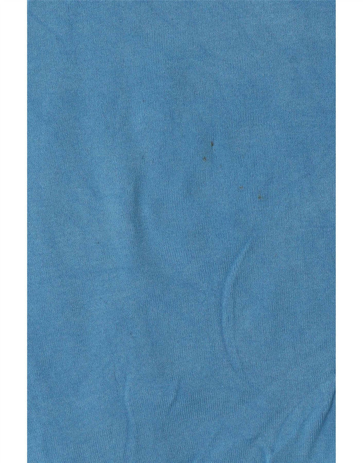 Camiseta feminina Zara Top UK 12 viscose azul médio