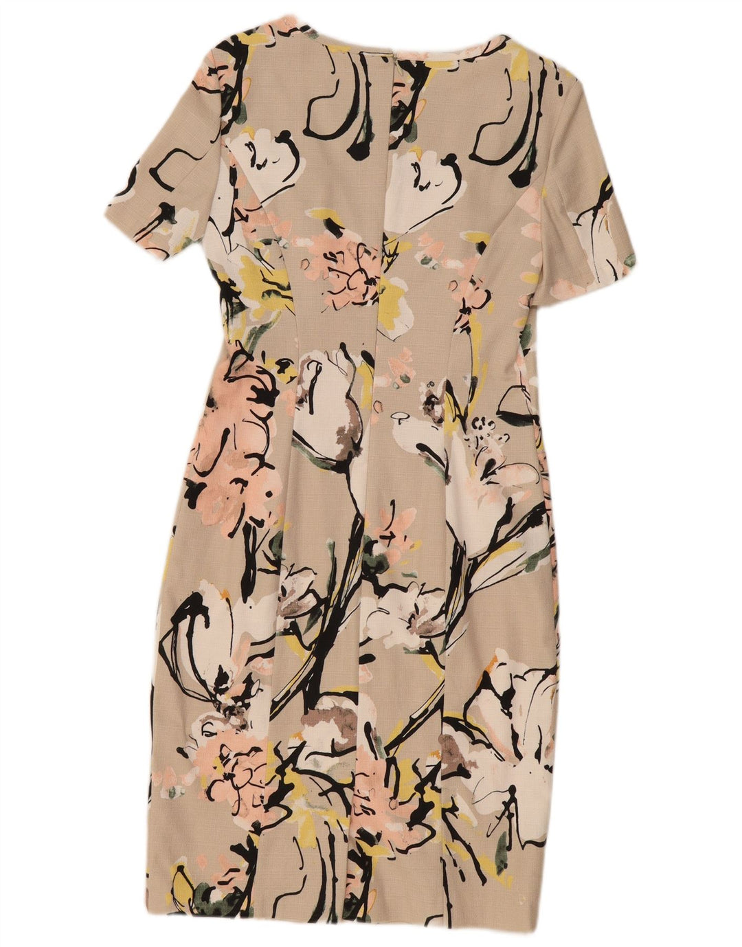 Vestido bainha feminino Gerry Weber UK 12 médio bege floral