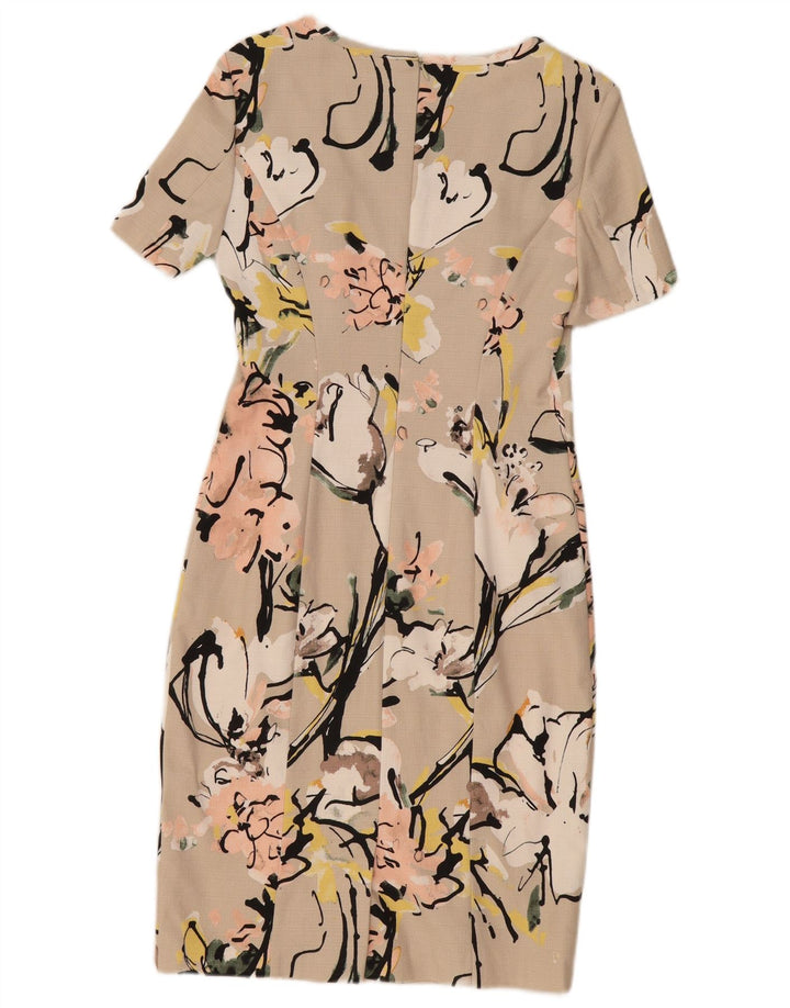 Vestido bainha feminino Gerry Weber UK 12 médio bege floral