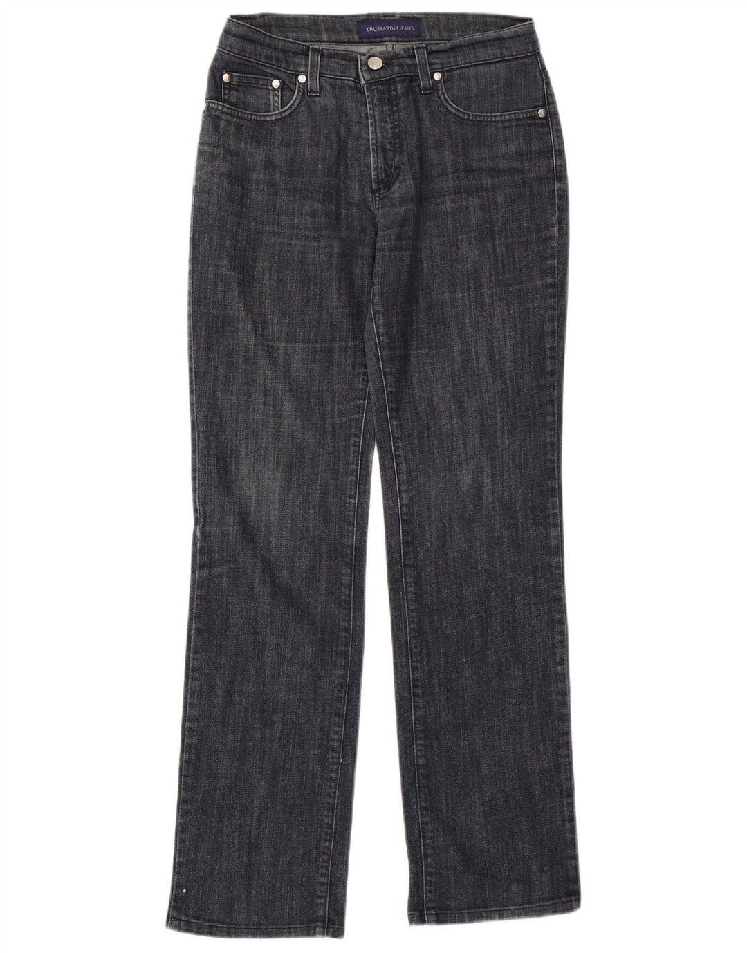 Jeans retos femininos Trussardi W27 L30 azul marinho