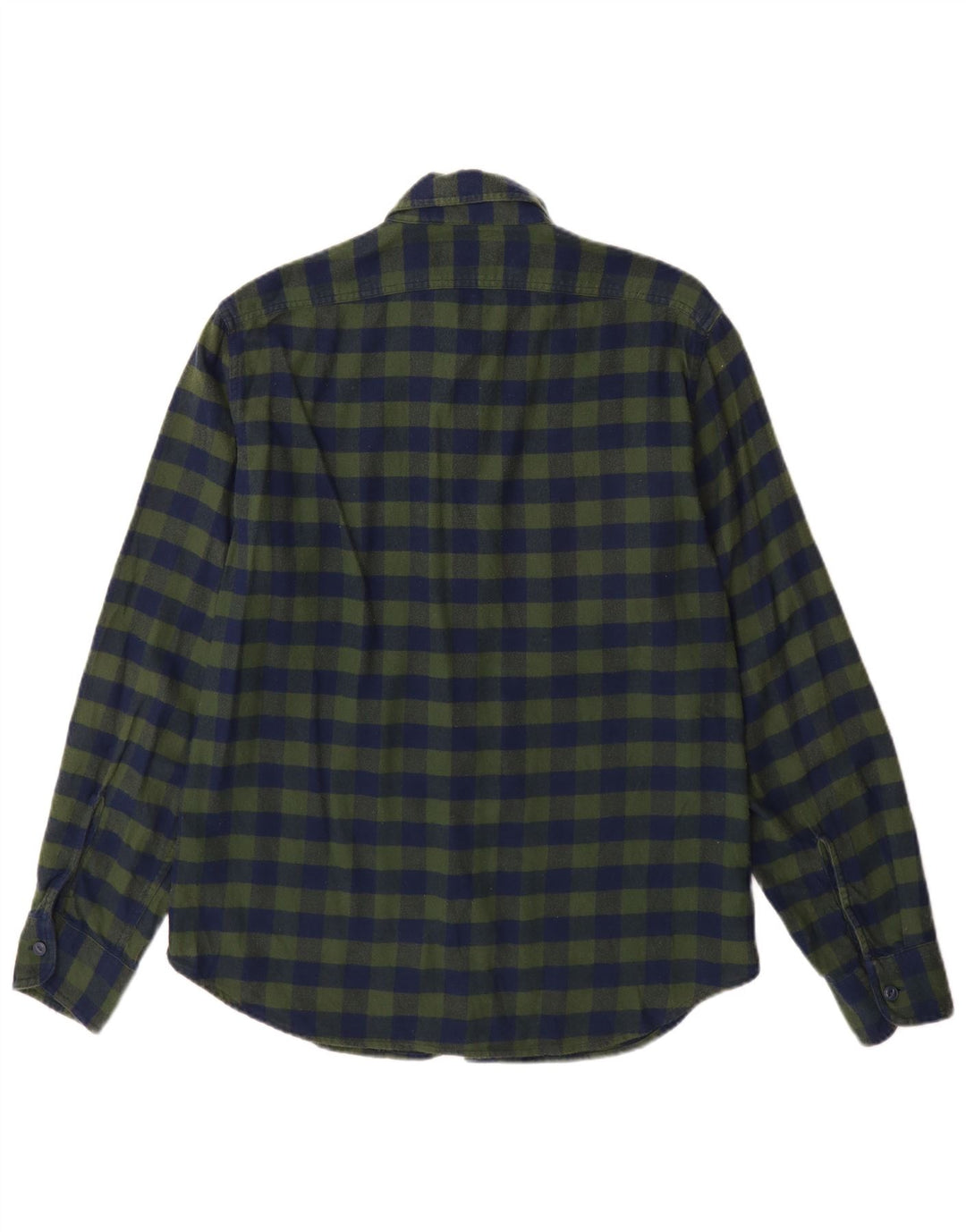 Camisa masculina de flanela J. Crew algodão xadrez azul médio