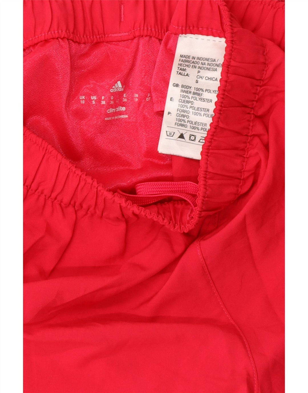 ADIDAS Womens Climalite Sport Shorts UK 10 Pequeno Poliéster Rosa