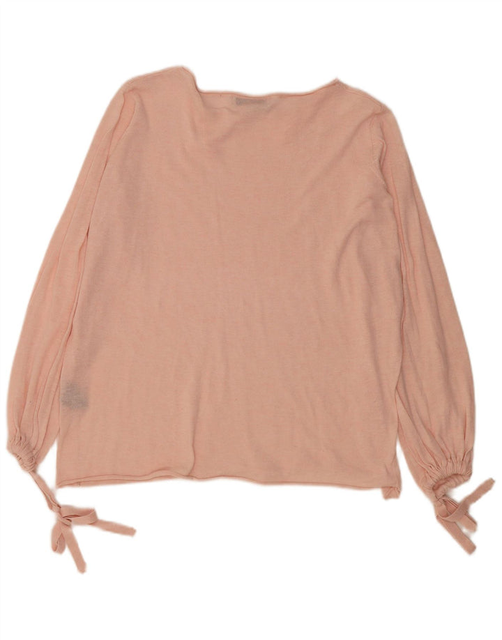 Blusa oversized feminina Zara UK 14 poliéster rosa médio