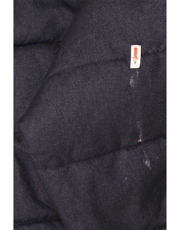 Jaqueta acolchoada com capuz masculina Weird Fish UK 44 2XL poliéster azul marinho