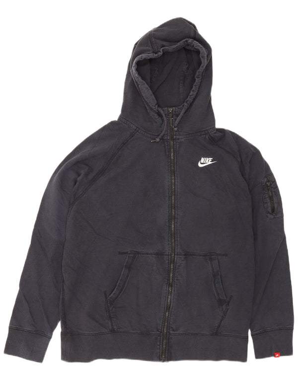Suéter Nike masculino com capuz e zíper XL azul marinho algodão
