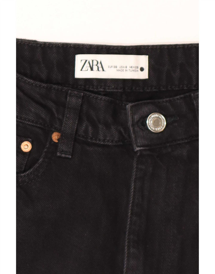 Calça jeans reta feminina Zara EU 38 pequena W28 L25 preta