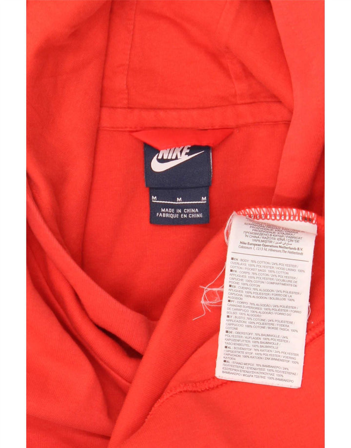 Nike Mens Hoodie Jumper Médio Algodão Vermelho