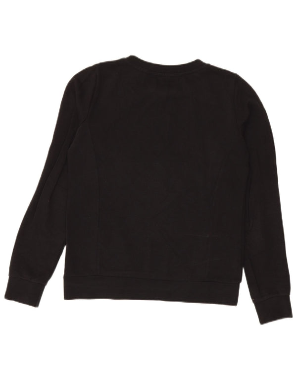 Arena moletom feminino jumper UK 10 pequeno algodão preto