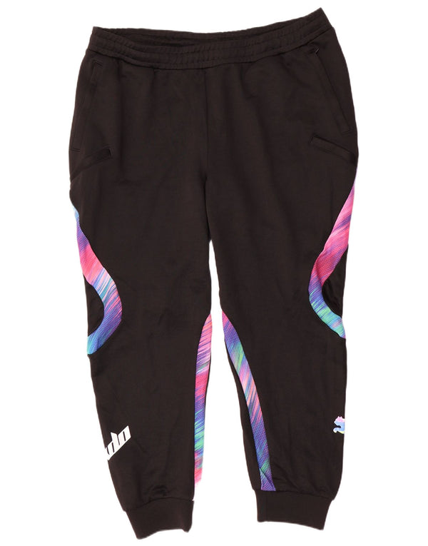 Calça esportiva feminina Puma Graphic Joggers UK 18 XL preto colorblock
