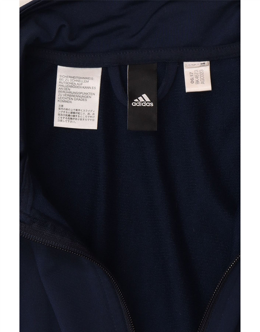 ADIDAS Womens Tracksuit Top Jacket UK 14 Médio Azul Marinho