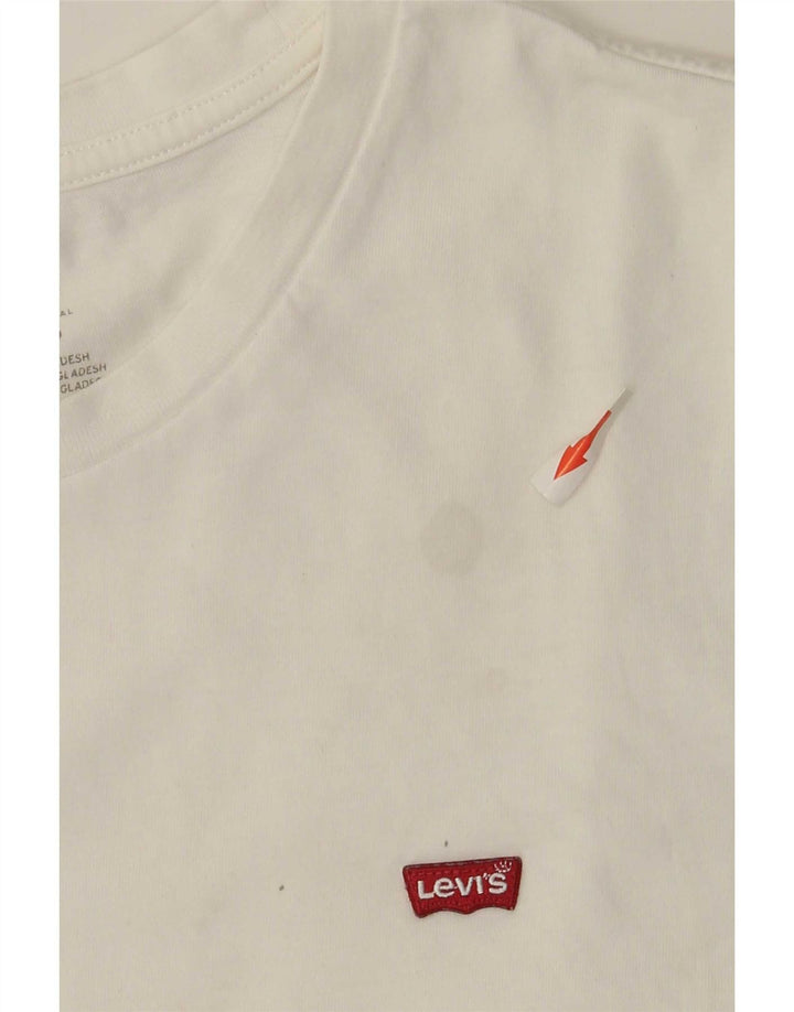 Camiseta masculina padrão Levi's Top grande de algodão branco