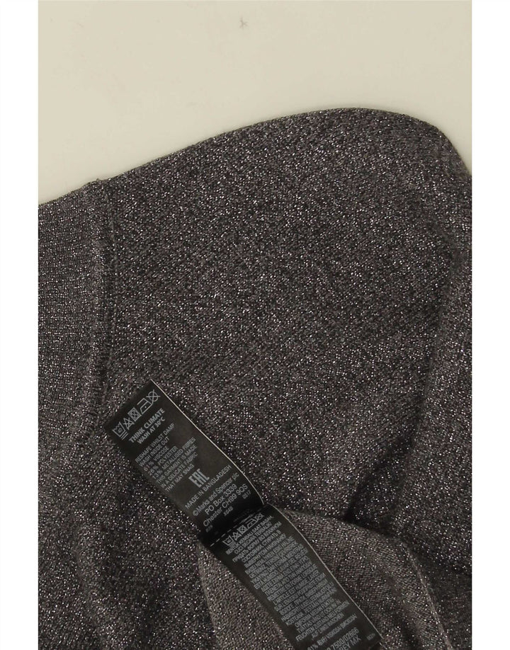 Suéter feminino Marks & Spencer com gola tartaruga Reino Unido 14 cinza médio manchado