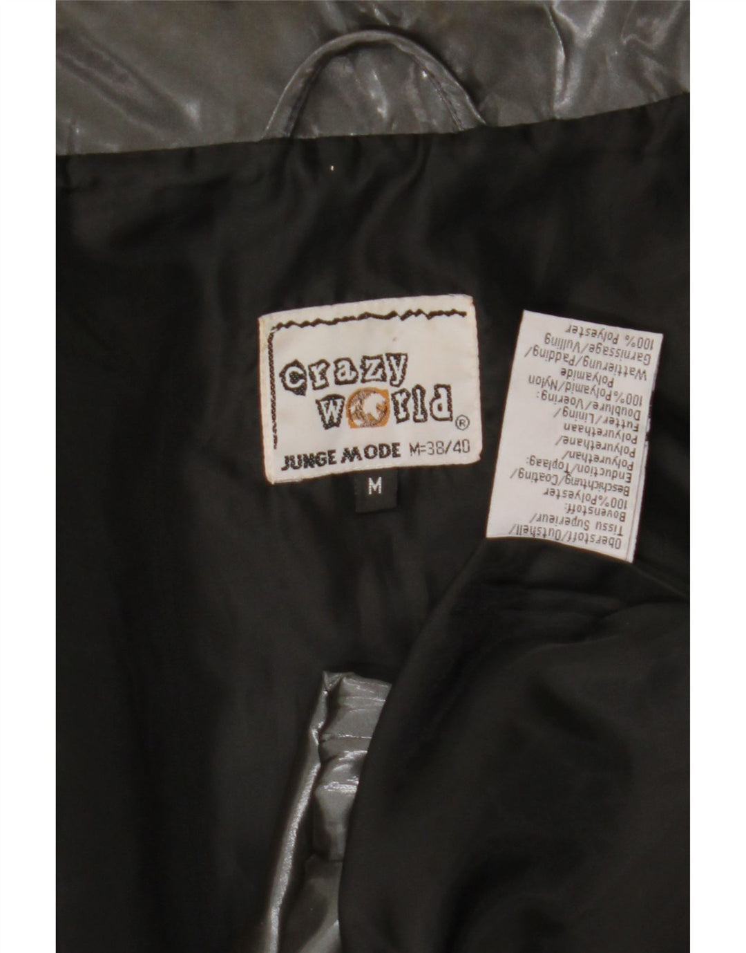 Crazy World Womens Oversized Bomber Jacket UK 14 poliéster preto médio