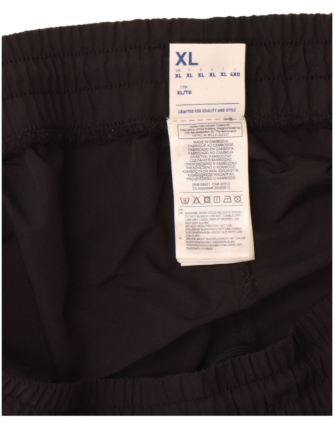 Calça Reebok Mens Treino XL Preto Nylon
