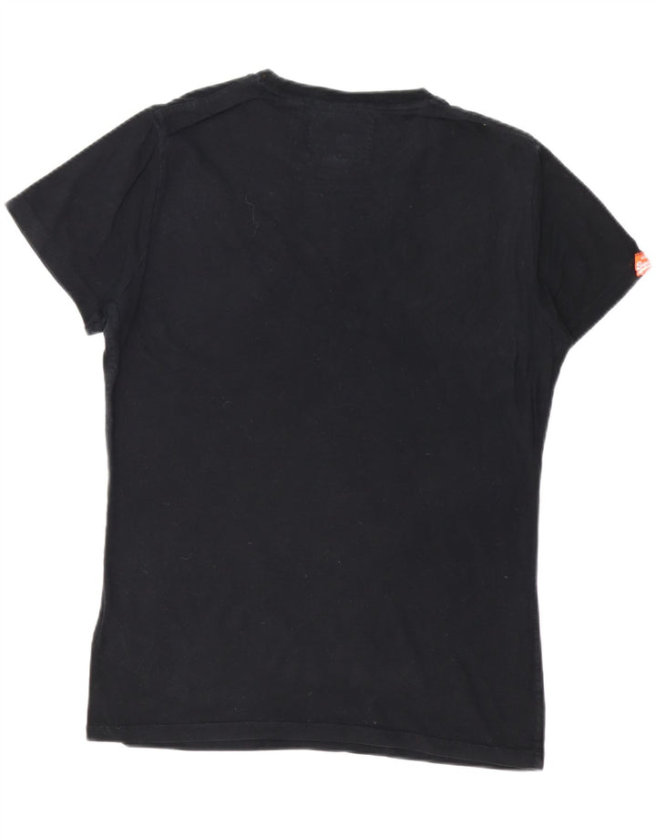 Camiseta masculina SUPERDRY Top médio algodão preto